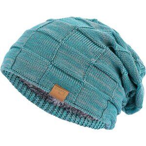Slouchy Beanie for Men Winter Hats for Guys Turquoise